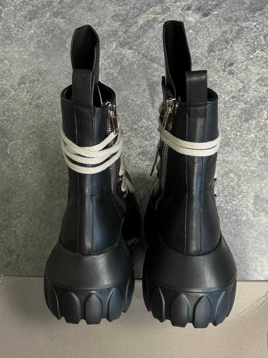 Черевики Rick Owens Mega lace Tractor boots чорні ботинки 43