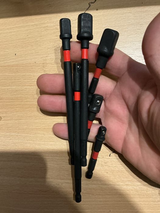 Набор6шт ударних високоміцних якісних біт подовжувачів 1/4 3/8 1/2нові
