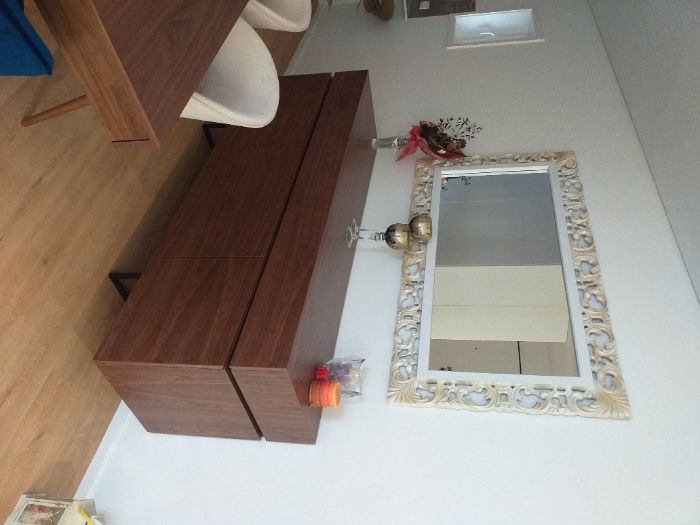 Aparador 3Portas 2Gavetas Nogueira e Ferro Preto