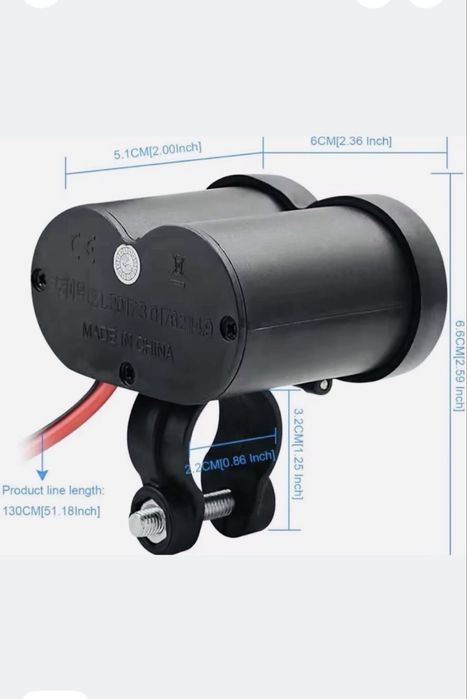 мото подвійна USB- зарядка розетка прикуриватель 12 В мото