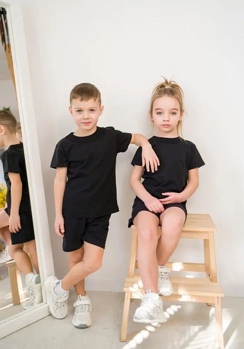 Однотонні дитячі футболки білі, жовті, сині, блакитні, кольорові