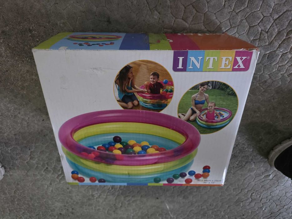 Conjunto infantil — Triciclo Smoby + Trotinete + Carrinho + Piscina Intex