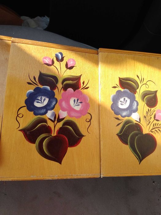 Słodkie Drewniane pojemniki na zioła, przyprawy z PRL-u rzadkie