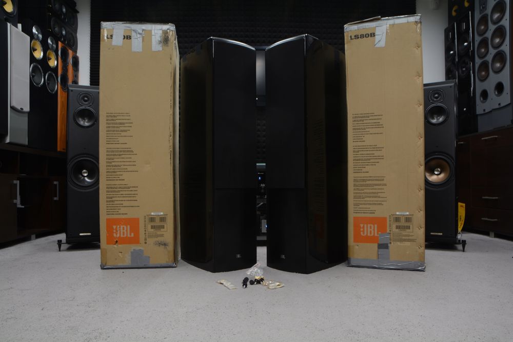 kolumny Głośnikowe podłogowe stereo czarny połysk Lakier JBL LS80