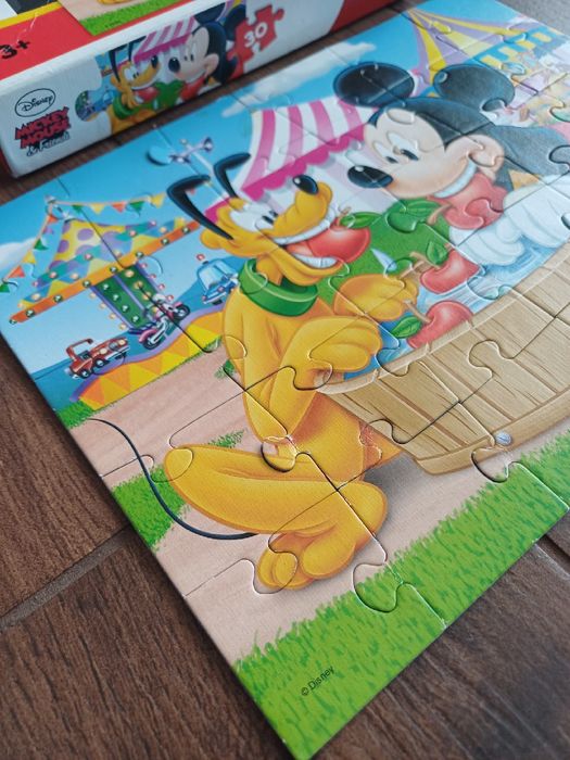 Puzzle Trefl 3 x 30 elementów Bob Budowniczy Myszka Miki Super Wings