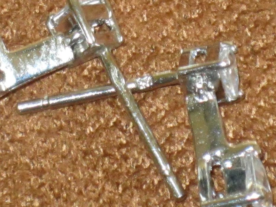 Brincos Prata Maciça de Lei 925`/.. C/Contraste