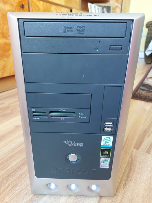 Komputer retro Windows XP Geforce 6200SE Intel Celeron D