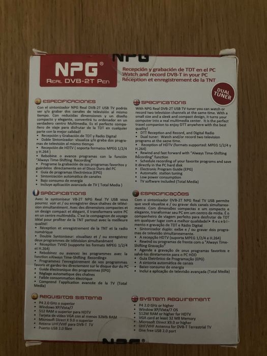 NPG -Real HDTV Nano; Portugues
