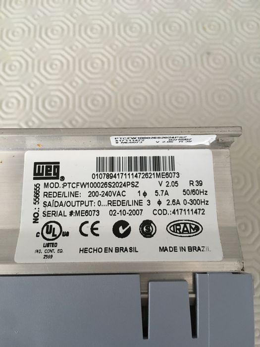 WEG CFW10 Frequency Inverter64171758225409121