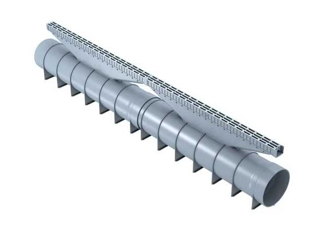 Canal com grelha U-CAN CINZA 110MM 50CM