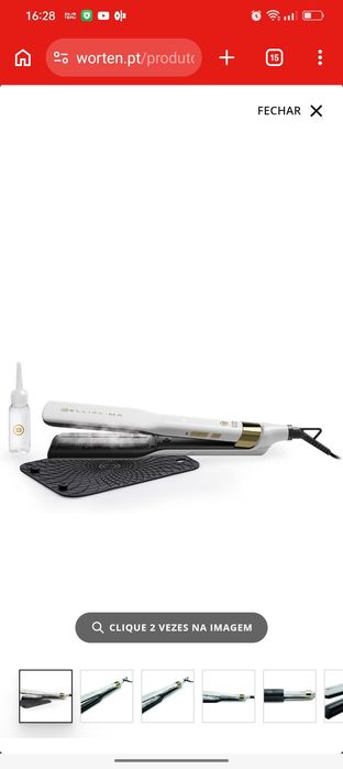 Prancha cabelo a vapor  nova
