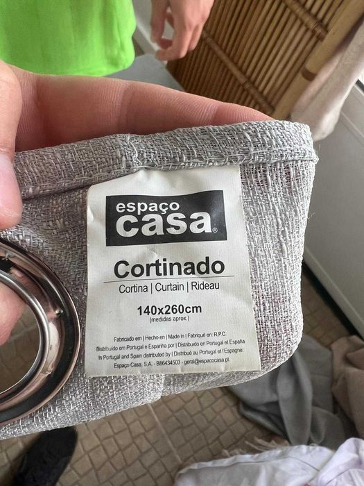 Cortinas cinza Espaço Casa 140x260 cm – Novas