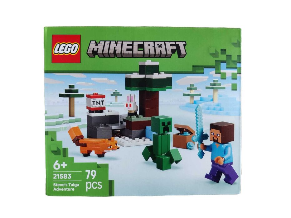 NOWY zestaw LEGO MINECRAFT 21583 Przygoda Steve’a w tajdze