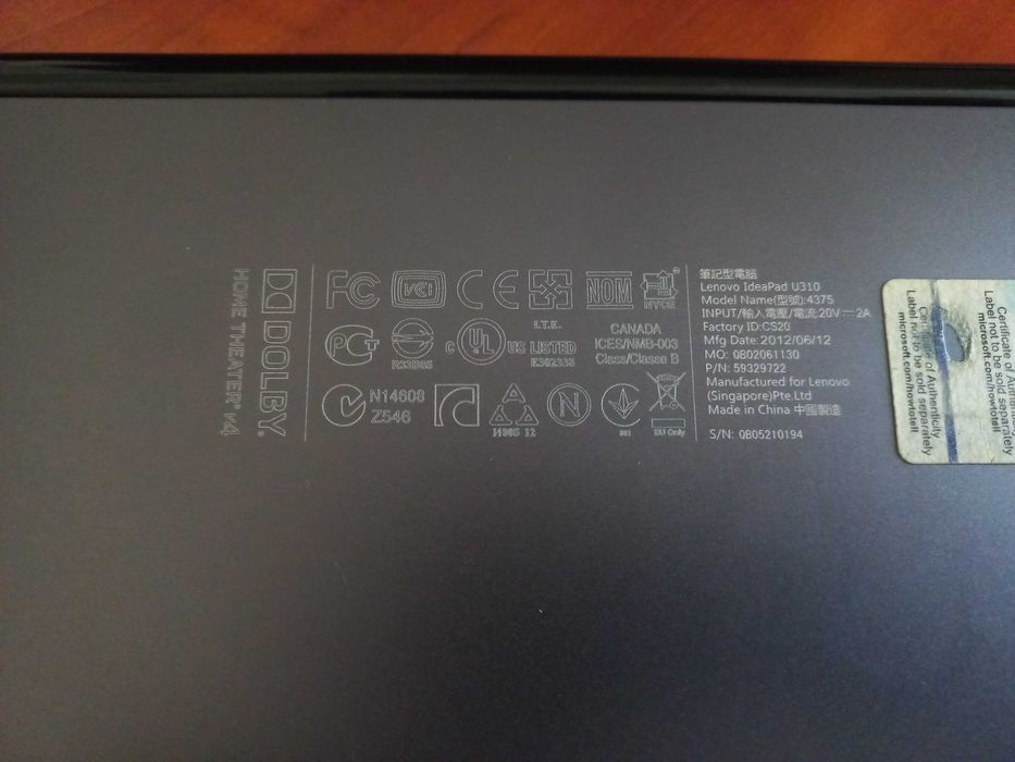 Ноутбук - 8Гб/4ядра intel i5 - lenovo u310 - hdmi LAN Wi-Fi вебкам Win 10 батарея 2год
