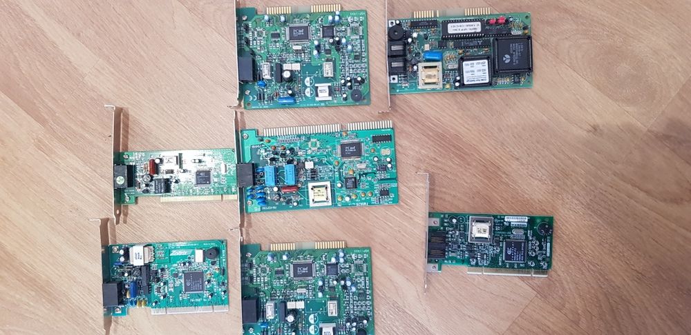 Retro placas modem fax ISA e PCI