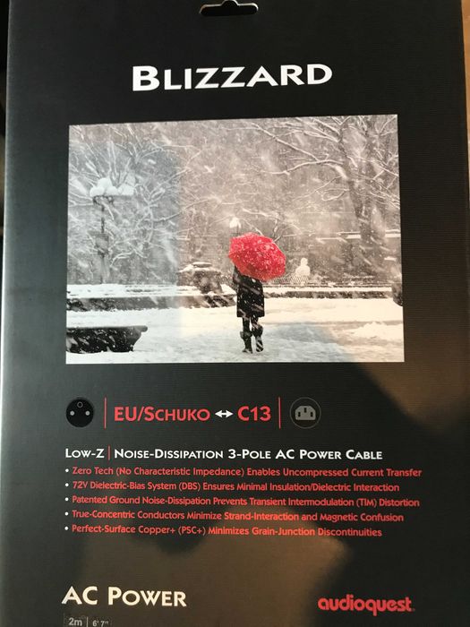 кабель Audioquest  NRG-1000 EU 1,8m /Monsoon/Blizzard/Thunder/Tornado