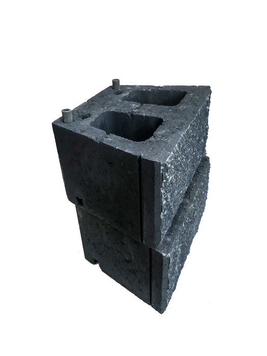 Pustak oporowy mur ogrodowy łupany łukowo biały