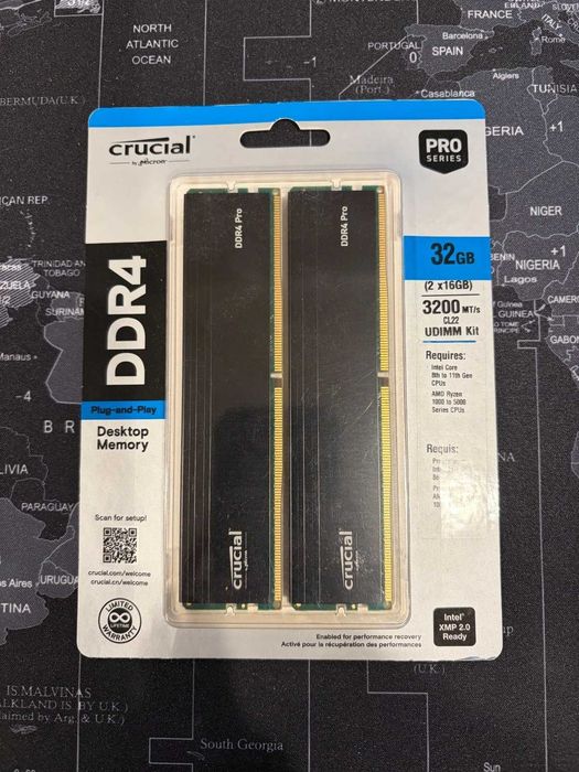 Crucial Pro 32GB (2 x 16GB) 288-Pin PC RAM DDR4 3200mhz