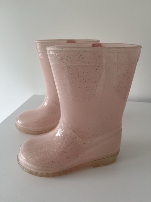 Galochas rosa de menina, tamanho 25