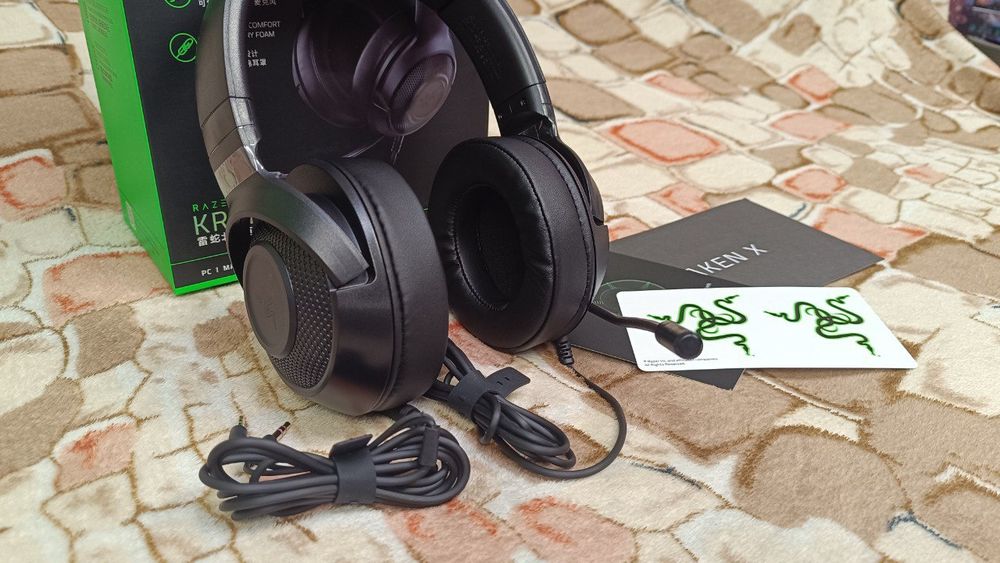 Круті навушники Razer Kraken Black ігрові з мікрофоном райзер
