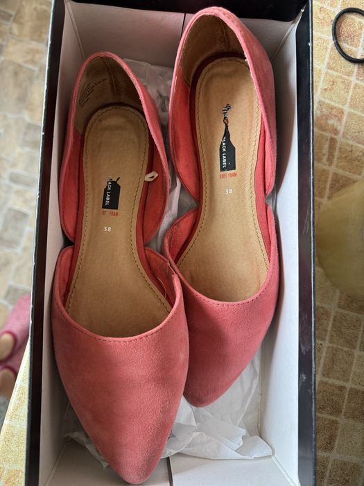 Туфлі балетки s.Oliver замша шкіра