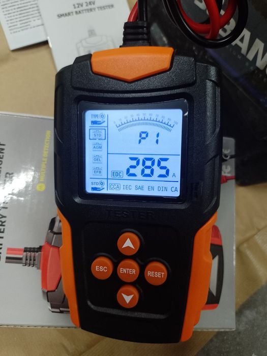Tester do Akumulatorów Baterii 12V 24V CYFROWY FOXSUR FBT200 3Ah - 200