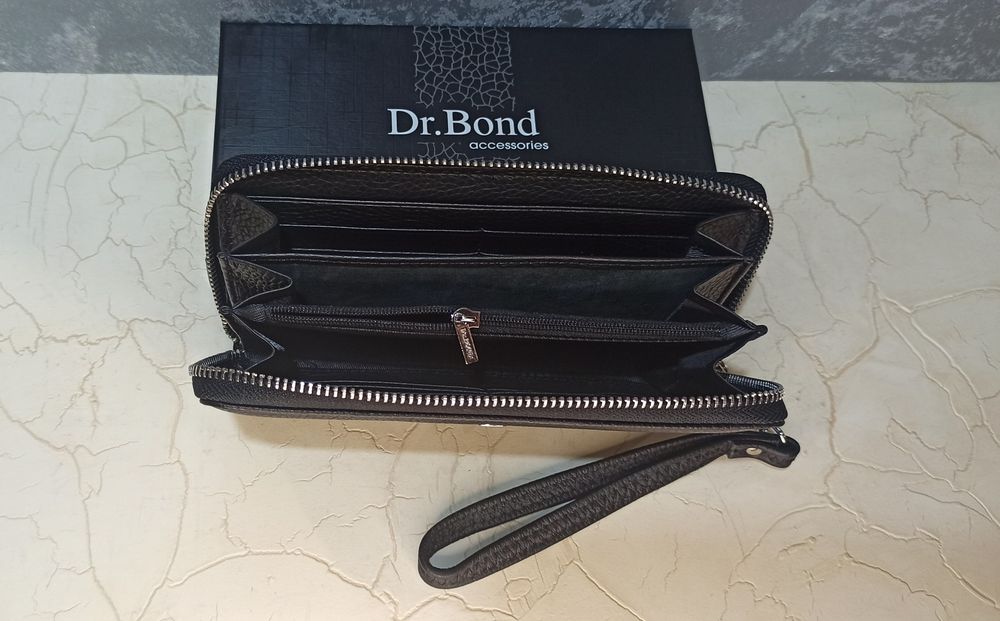 Кошелек мужской кожаный  DR.BOND клатч гаманець чоловічий шкіряний