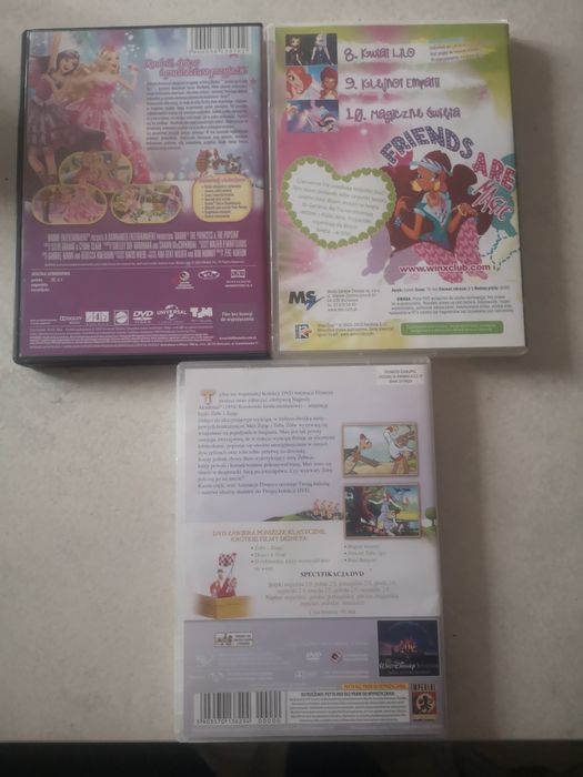 Bajki DVD Barbi, Winx i Żółw i Zająć