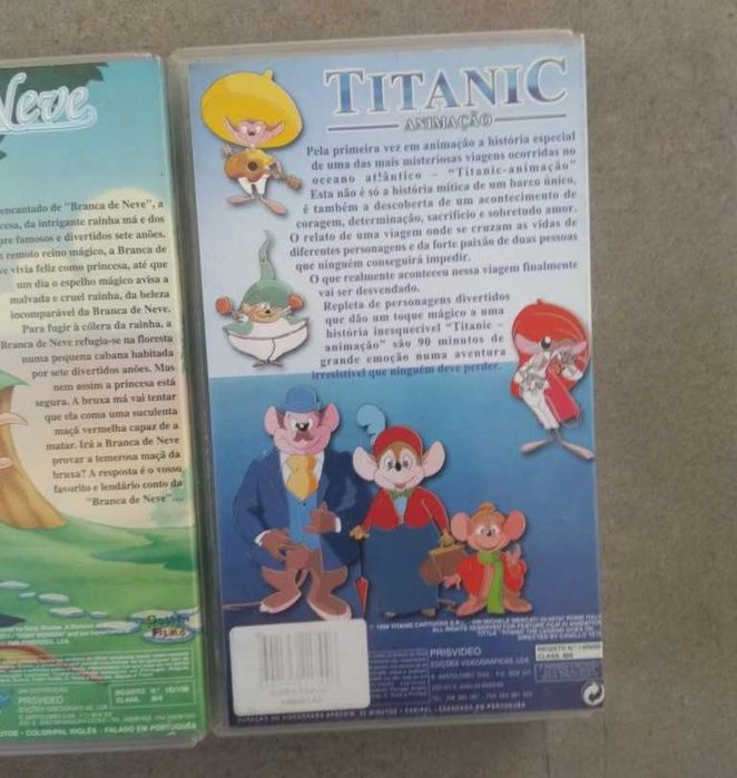 Conjunto Três Cassetes VHS – Desenhos Animados Clássicos