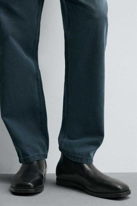 Чоловічі шкіряні черевики Zara