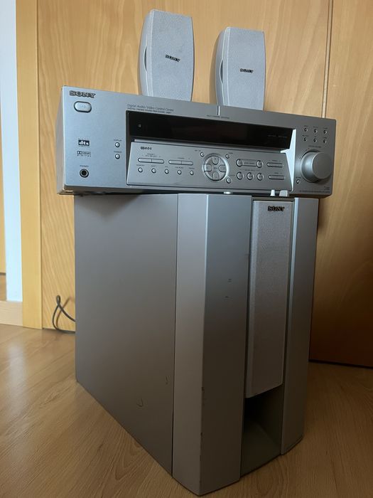 Sistema Home Cinema Sony STR-DE475 + Subwoofer SA-WMS525 e colunas