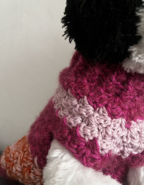 Sweterek dla psa xs alpaka moher merino handmade