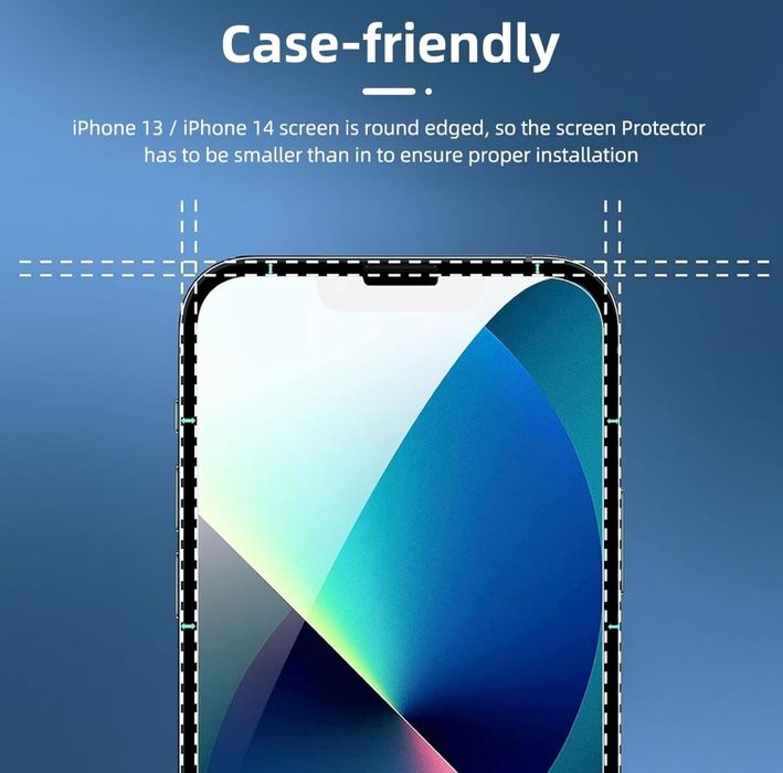 NEW'C 3 sztuki Szkło dla iPhone 14, iPhone 13, iPhone 13 Pro