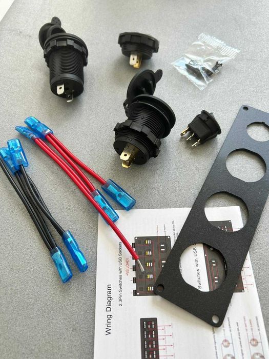 Painel de interruptores para carro e barco à prova d'água com led 12v