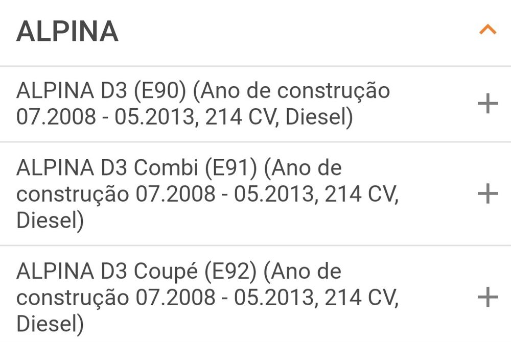 Filtro de ar Bosch S0119 para BMW ou Alpina