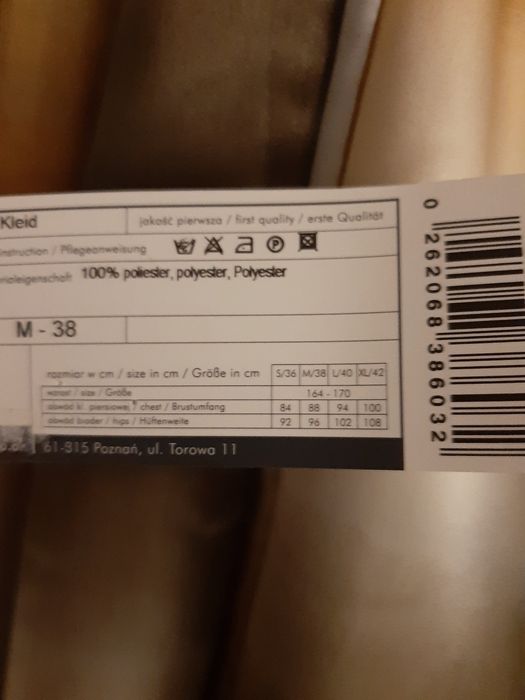 Sukienka wieczorowa/wesele/studniówka SOLAR r.38 nowa z metką