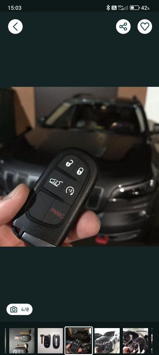 Новий, ключ для  Jeep , Dodge, Chrysler,  на 5 кнопок (id 46)