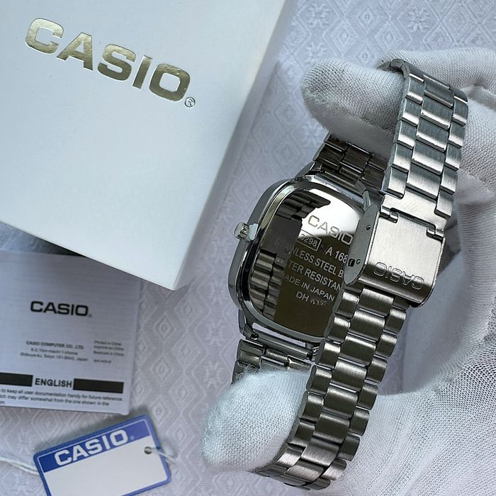 ГодинникCasio A168 ltp-e117 steel black з упакуванням