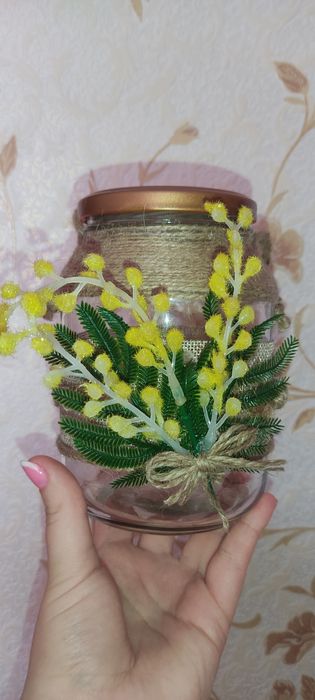 Святкова баночка під мед/воду