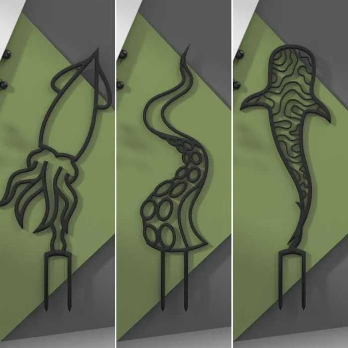 Zestaw podpórek do roślin monstera druk 3d