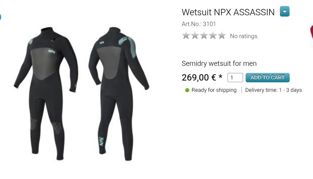 Fato de surf/kitesurf 5/4/3 tam XXL ou tam S. Preto e azul ou preto e branco.