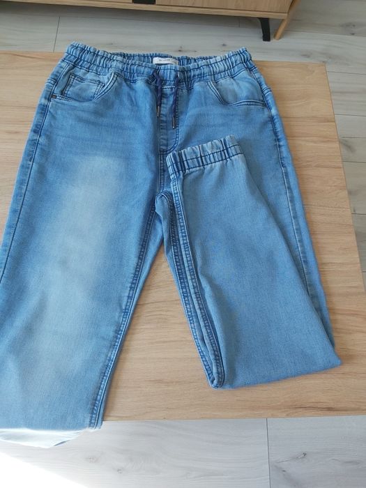 Spodnie jeansowe joggers cienkie 170 cm
