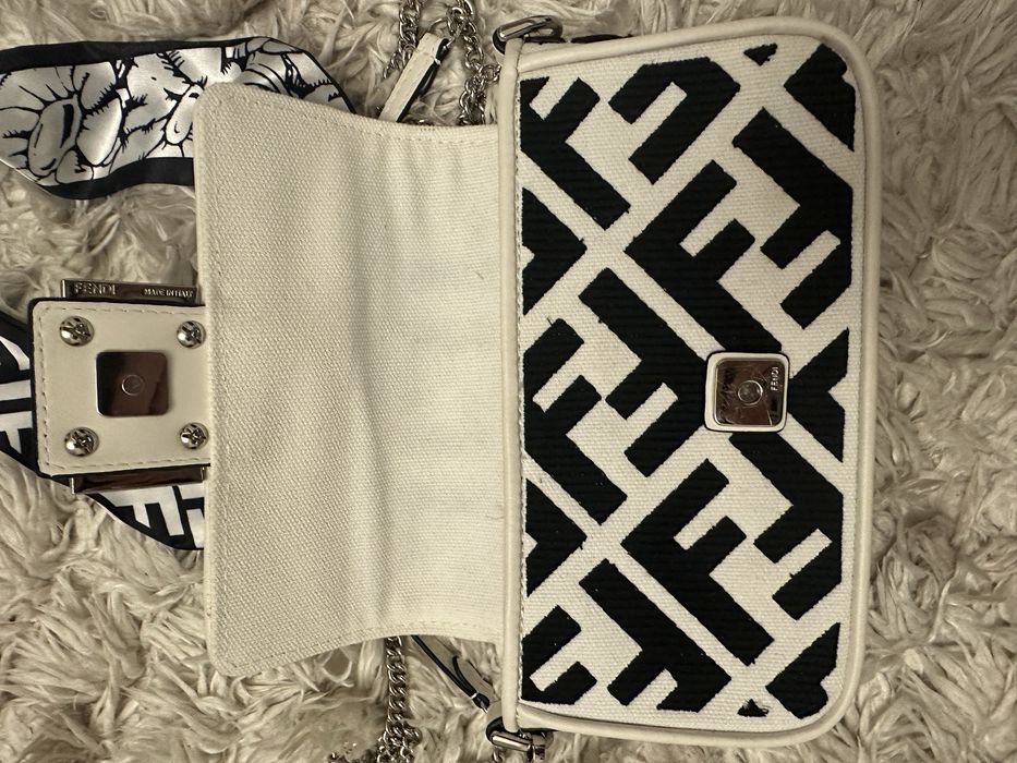 сумка fendi біло чорна