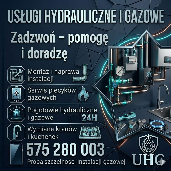 Gazownik,hydraulik,awarie,woda,gaz, udrażnianie kanalizacji