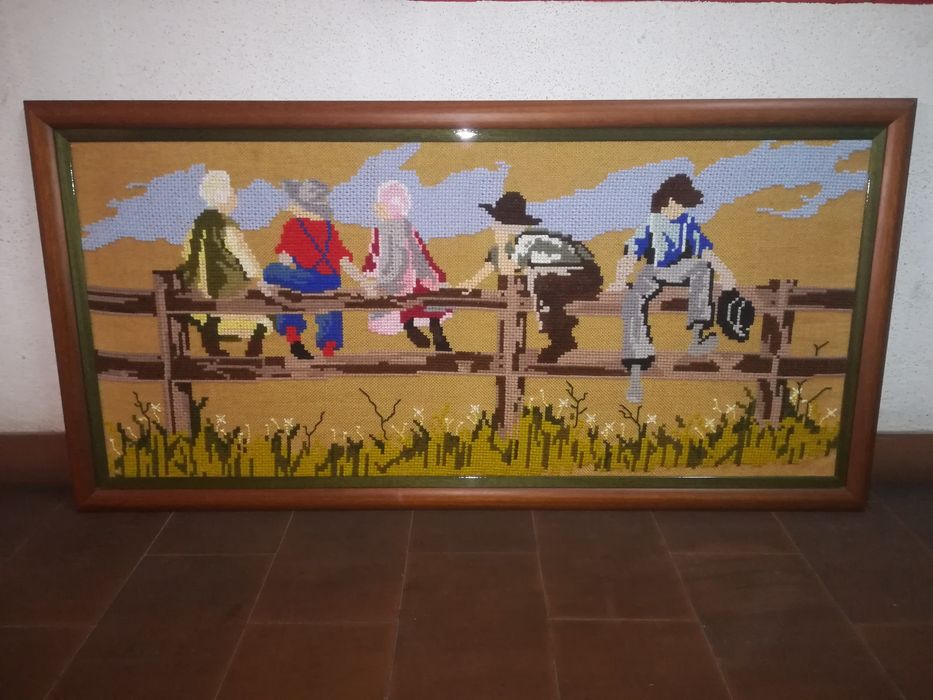 Arraiolos Embroidery Tapestry, 132x65 cm