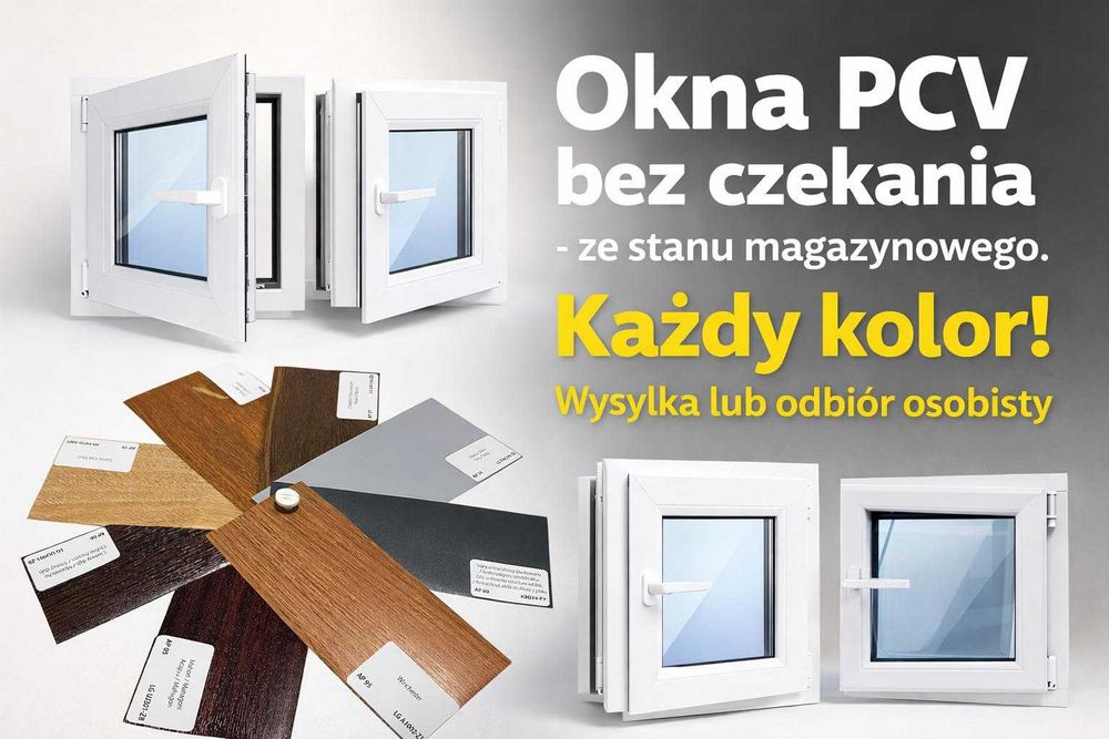 NOWE Okna PCV bez czekania ! Każdy kolor # TANIE WYSYŁKI POBRANIOWE !