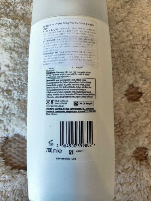 Pantene Pro-V Smooth & Sleek – szampon do włosów 700 ml – NOWY