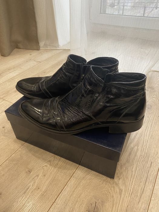Ботинки лак кожа класика 44 размер 29,5 см стелька Antonio Biaggi!!!