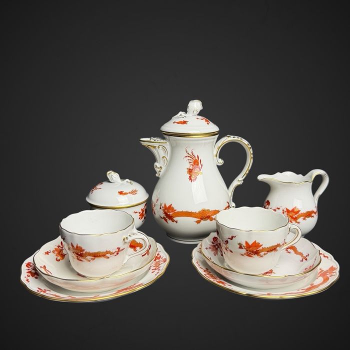 Serwis dla 2 osób miśnia meissen czerwony smok azjatycki B51/101101