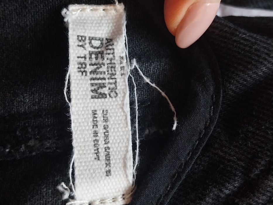 Vestido preto Zara, em ganga, Tamanho S